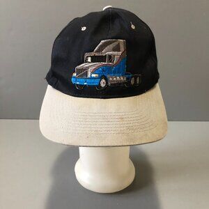 VINTAGE EMBROIDERED SEMI TRUCK TRUCKER HAT SNAPBACK CAP ONE SIZE